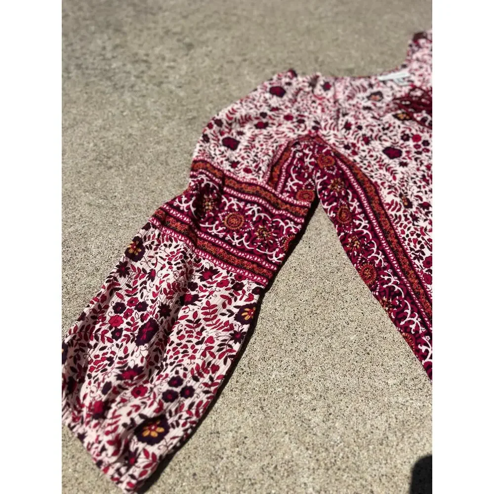 American Eagle Cottagecore Floral Mini Dress XXS‎ Boho Hippie Summer Half Sleeve